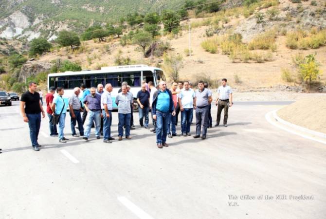  Президент Республики Арцах Бако Саакян отметил необходимость качественного и 
своевременного строительства магистрали Варденис-Мартакерт 