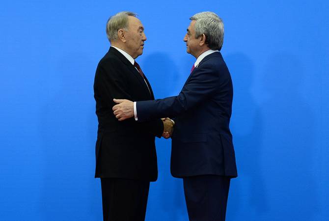 Президент Армении Серж Саргсян направил поздравительное послание президенту 
Казахстана Нурсултану Назарбаеву