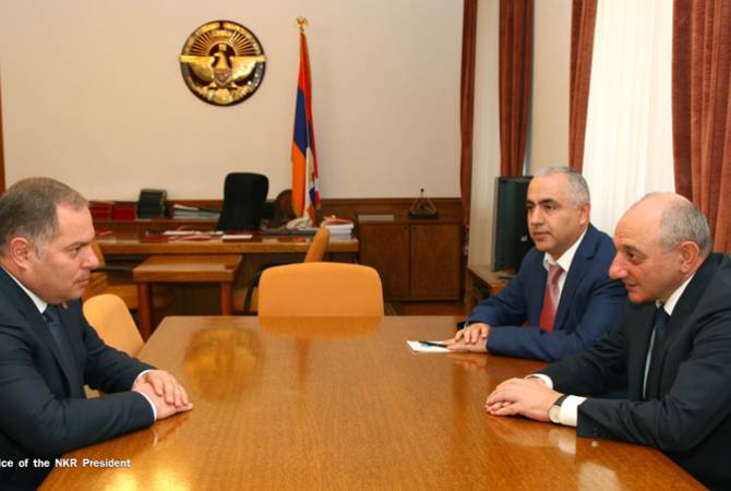President of Artsakh hosts head of Armenia’s State Social Security Service