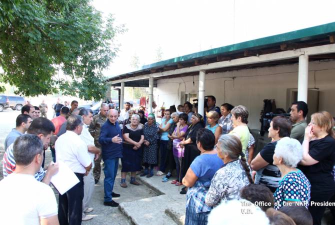 President of Artsakh visits Talish village