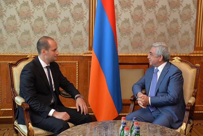 President Sargsyan hosts Georgia’s Vice PM, Foreign Minister Mikheil Janelidze