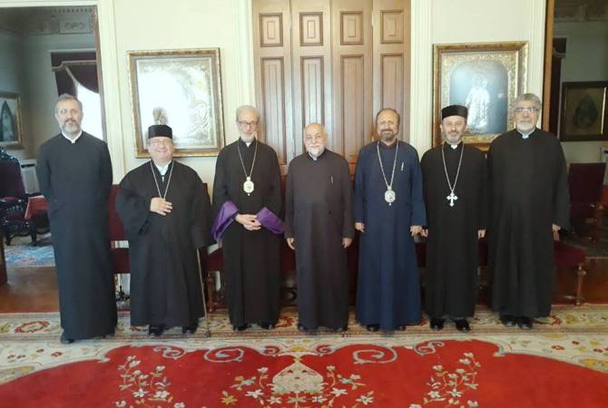 Leader of Turkey's Armenian Catholic community visits patriarchal locum tenens Archbishop 
Bekchyan