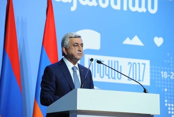 Azerbaijan’s xenophobic policy against Armenia makes our society harden its position on 
mutual concessions – Armenian President