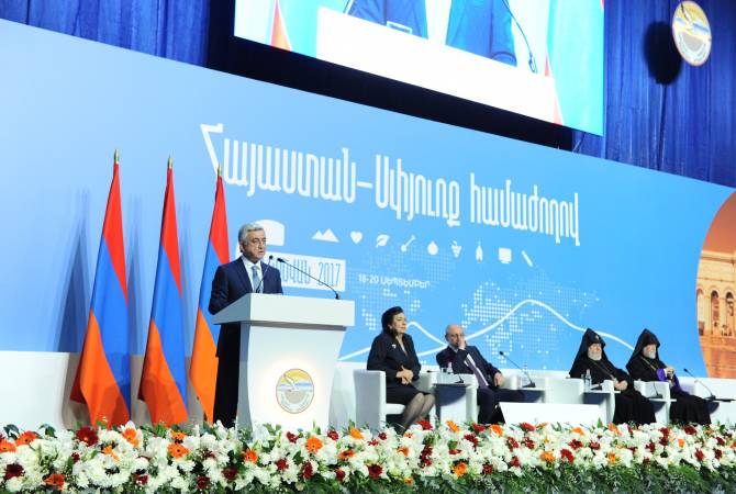 Президент Армении принял участие в VI Всеармянской конференции Армения-Диаспора
