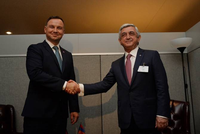 President Sargsyan meets with Polish counterpart