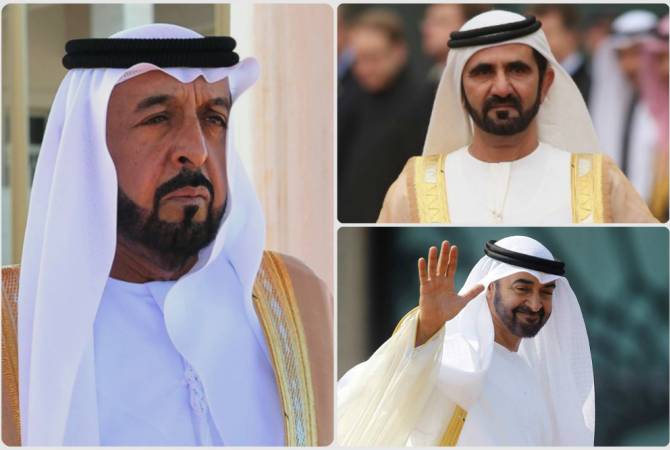 UAE President, Vice President and Crown Prince of Abu Dhabi congratulate Armenian President 
on Independence Day  