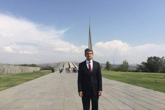Garo Paylan visits Armenian Genocide Memorial on first day of Yerevan visit 