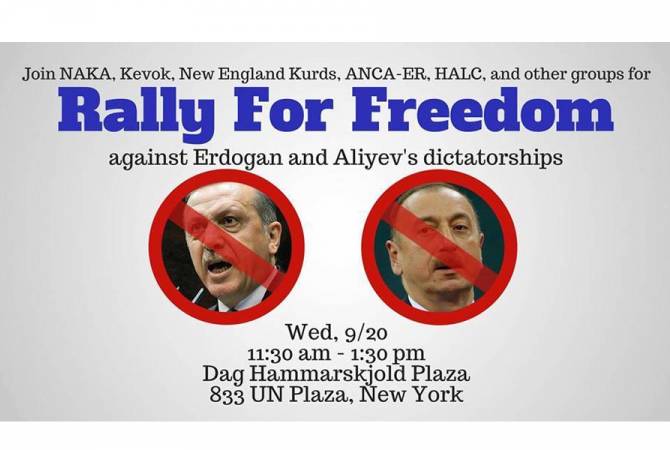 Эрдогана и Алиева встречают в Нью-Йорке с акциями протеста