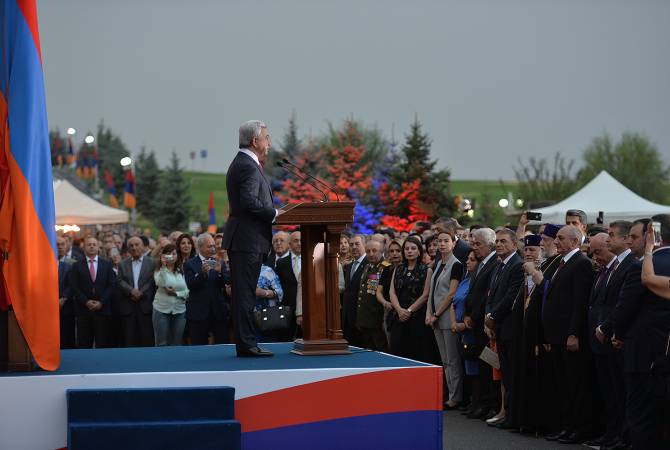 Tomorrow’s Armenia will present itself to the world as a fast developing country – 
congratulatory message of President Sargsyan