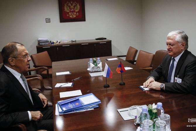 Armenian FM Nalbandian meets with Russian counterpart Sergey Lavrov in NYC 