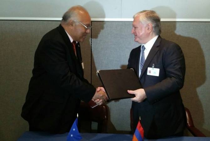 Armenia establishes diplomatic ties with Palau and Micronesia