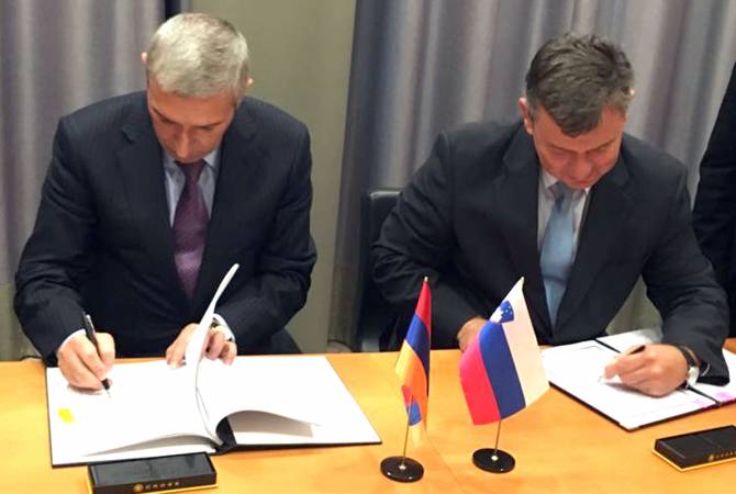 Armenia, Slovenia sign intergovernmental agreement