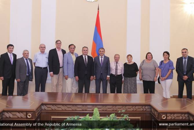 Parliament Speaker holds meeting with Fund for Armenian Relief delegation 