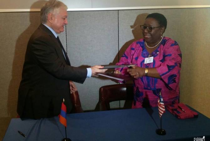 Армения и Либерия установили дипломатические отношения