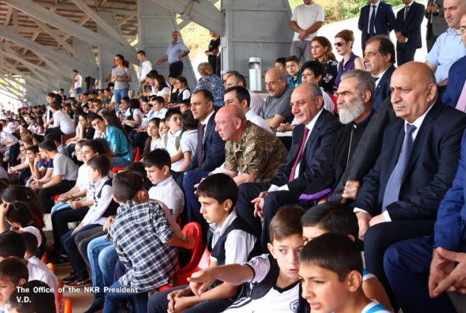 Artsakh President attends opening ceremony of International Mini-Football Tournament