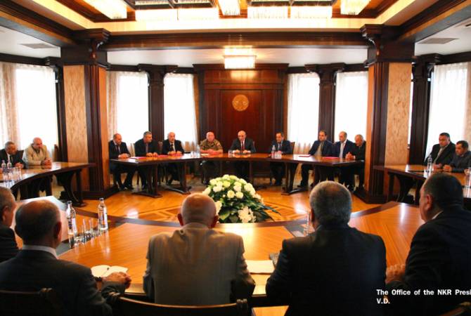 President Bako Sahakyan visits Artsakh Union of Volunteer Fighters