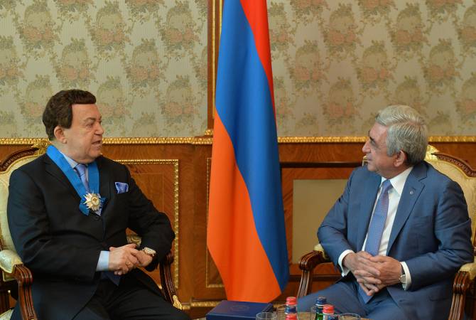 Президент Армении принял Иосифа Кобзона