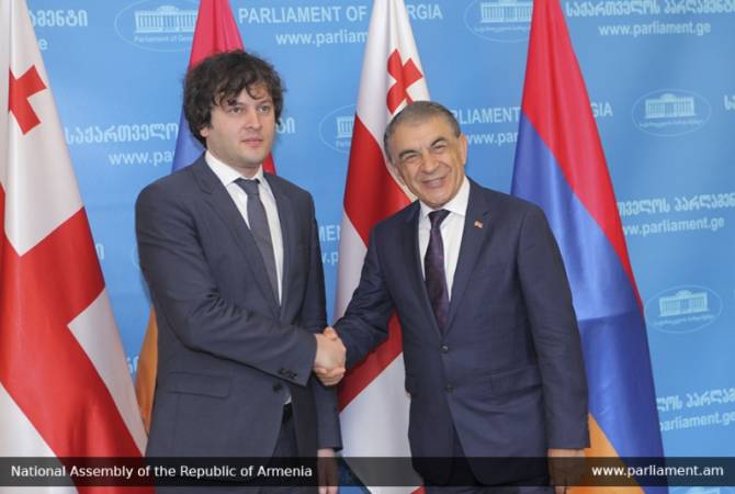 Armenian Parliament Speaker’s delegation arrives in Georgia on official visit