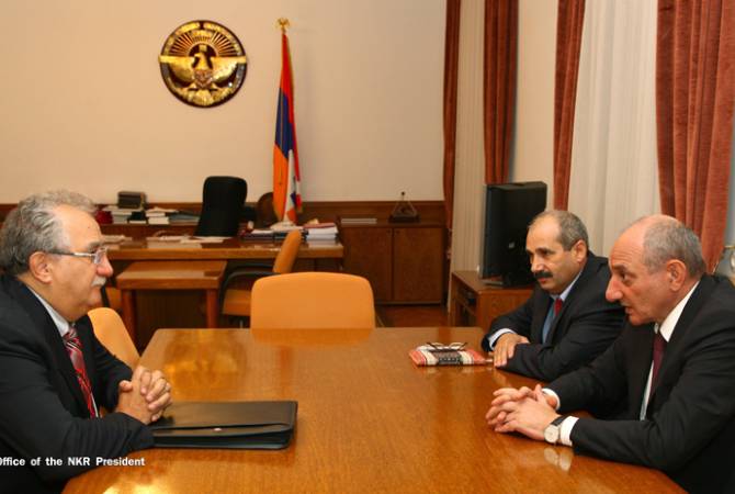 Artsakh’s President receives philanthropist Alec Baghdasaryan
