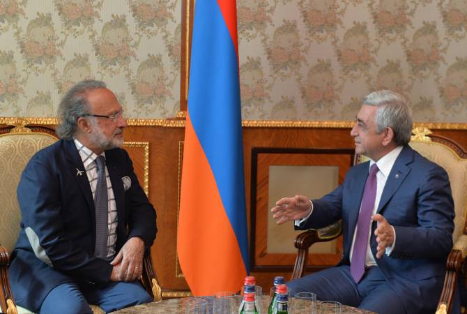 Deepening Armenian-French commercial ties is priority: President Sargsyan receives MP Olivier 
Dassault