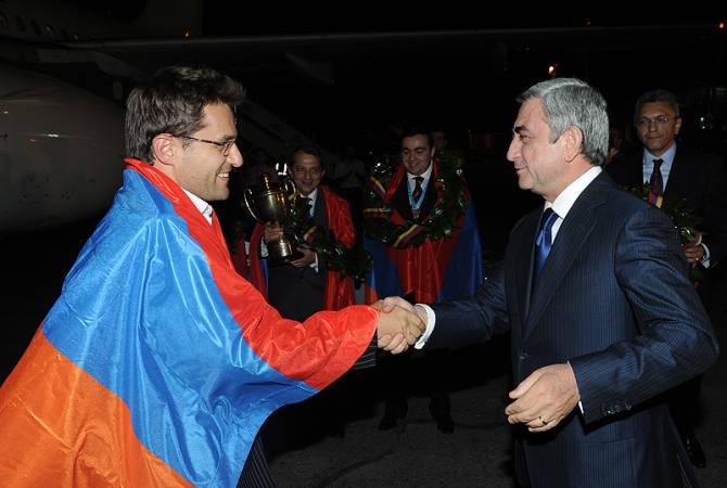 President Sargsyan sends congratulatory message to chess champion Levon Aronian