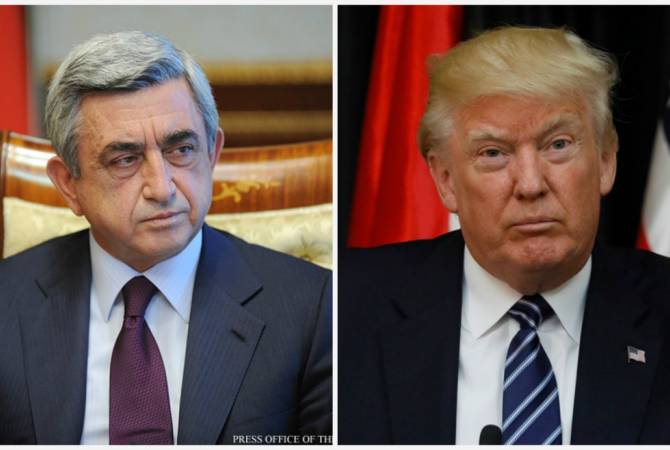 President Sargsyan sends condolence letter to US President Donald Trump
