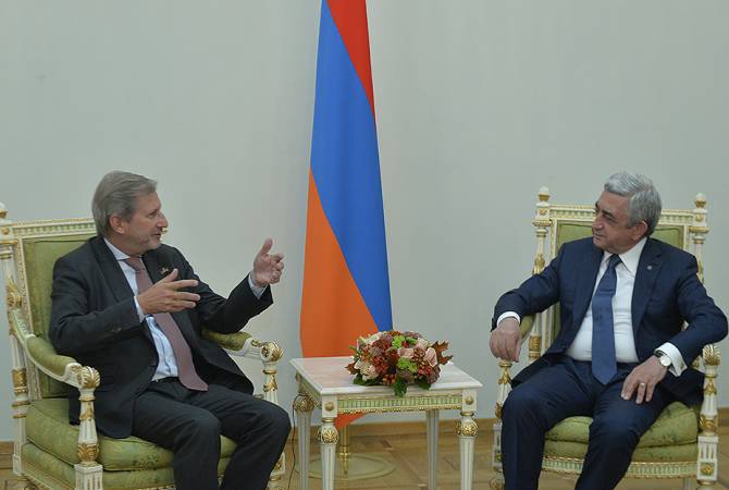 President Sargsyan receives Commissioner for European Neighbourhood Policy 
and Enlargement Negotiations 