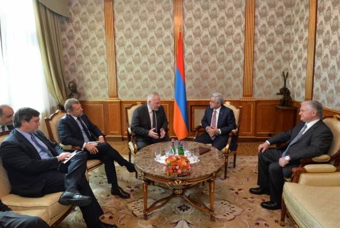 Президент Армении принял сопредседателей Минской группы ОБСЕ 
