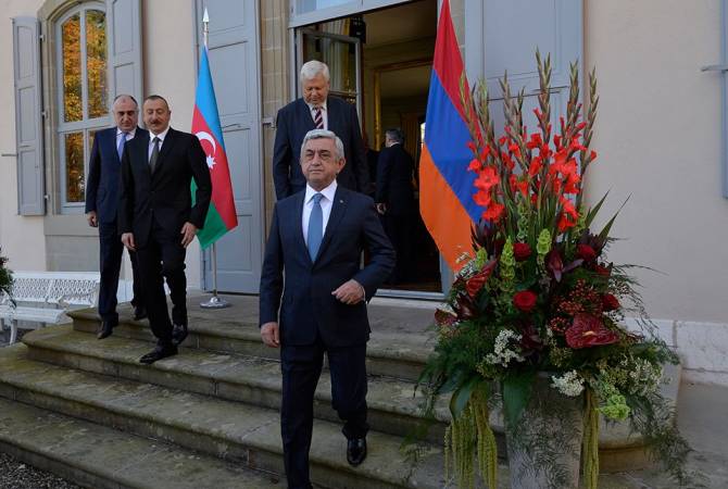 انتهاء الاجتماع بين رئيس أرمينيا سيرج سركيسيان ورئيس أذربيجان إلهام علييف بجنيف