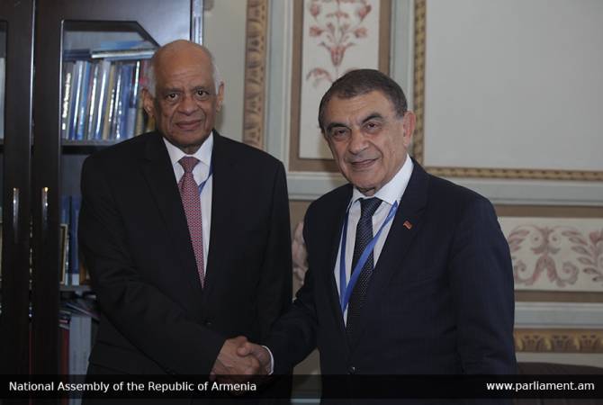 Speaker of Armenian  parliament meets with heads of parliaments of Egypt and Benin