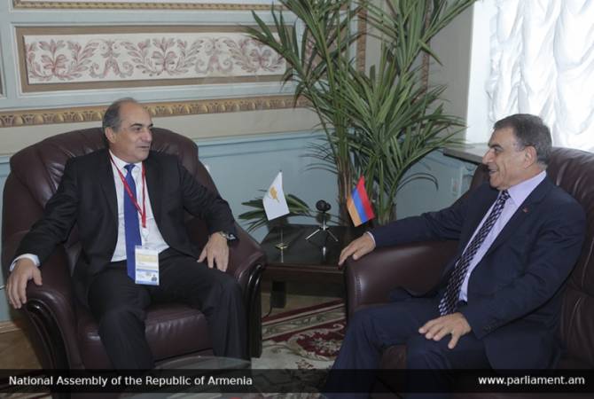 President of Armenian parliament meets with heads of parliaments of Cyprus and Ireland