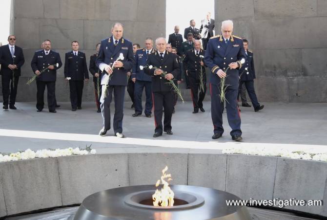 Делегации Следственных комитетов РФ и Беларуси посетили мемориал Геноцида армян
