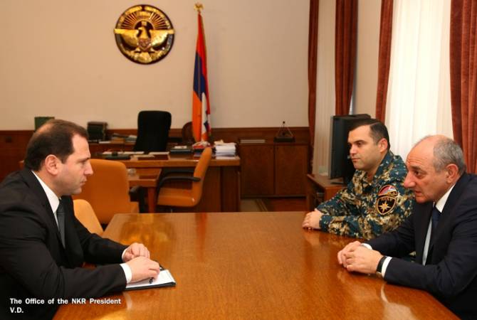 President of Artsakh receives Armenia’s minister of emergency situations
