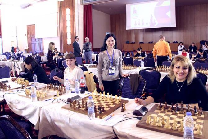 Женская  сборная Армении по шахматам победила команду Сербии