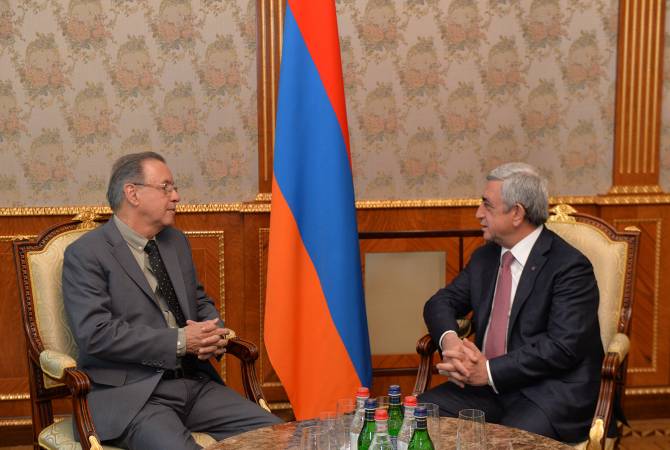 Президент Армении Серж Саргсян принял посла Бразилии, завершающего 
дипломатическую миссию в Армении 