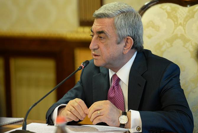 ВС Армении считаются первым гарантом безопасности страны: Президент Армении Серж 
Саргсян 