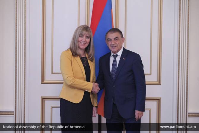 Armenian parliament speaker receives Director General of DG Democracy of Council of Europe