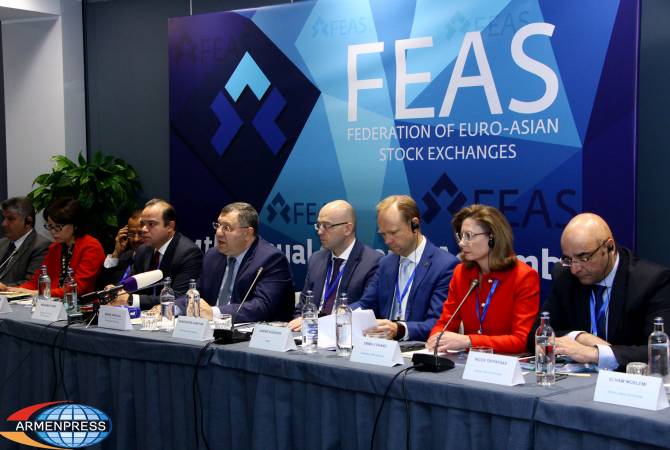 Եվրասիական ֆոնդային բորսաների միության 24-րդ վեհաժողովին Հայաստանում 
մասնակցում են ավելի քան 20 երկրների ներկայացուցիչներ