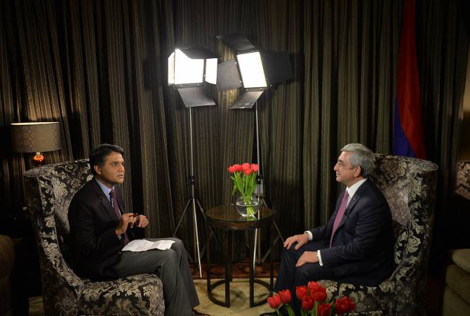 President Sargsyan highlights three directions for boosting Armenian-Indian economic 
partnership