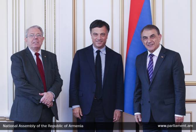 Председатель НС Армении Ара Баблоян принял содокладчиков Мониторинговой комиссии 
ПАСЕ