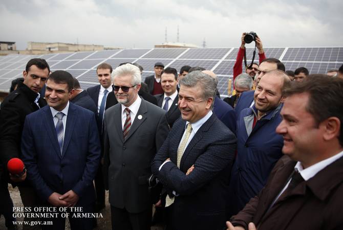 Премьер-министр Армении присутствовал на открытии солнечной электростанции 
«Талин-1»
