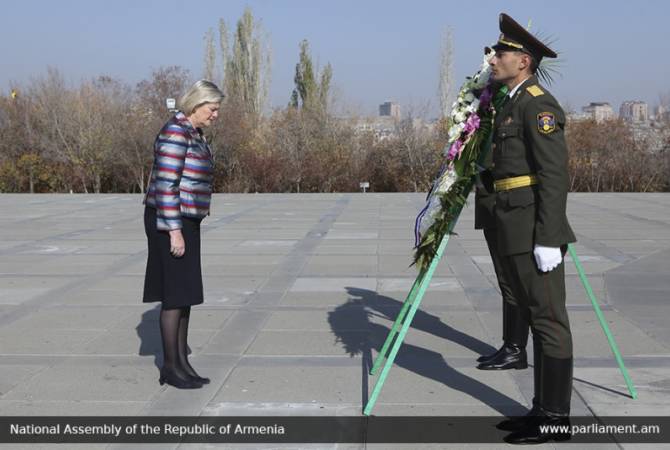 President of Netherlands Senate visits Armenian Genocide Memorial in Yerevan