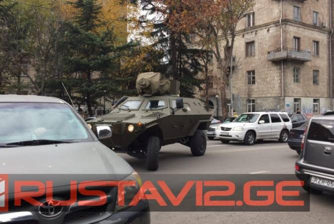 Georgian SWAT teams deploy armored infantry vehicles in Tbilisi anti-terror operation 