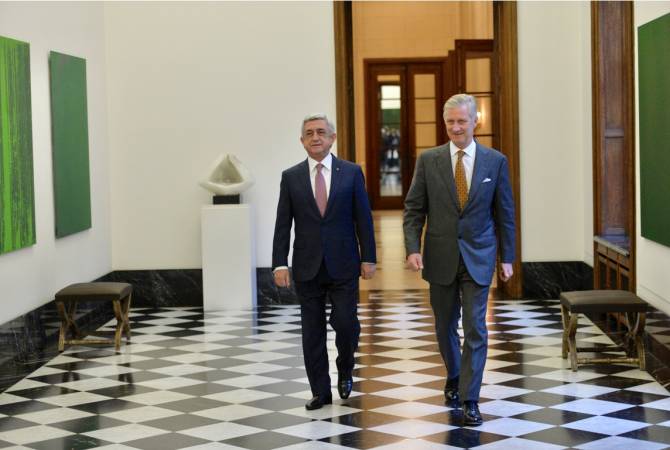 Президент Армении встретился с королём Бельгии Филиппом
