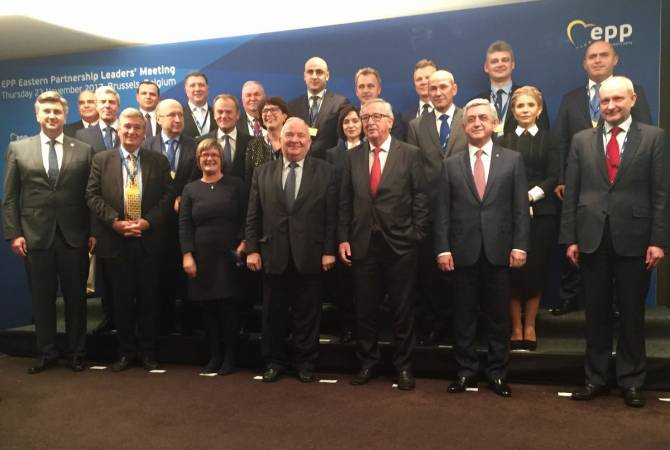 Президент Серж Саргсян в Брюсселе принимает участие в саммите ЕНП