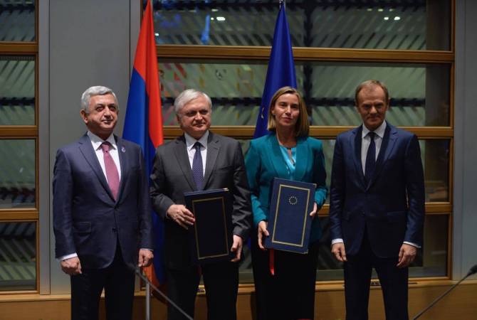 Armenia-EU Comprehensive and Enhanced Partnership Agreement signed in the presence of 
President Serzh Sargsyan