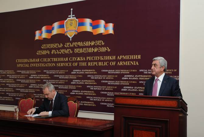President Sargsyan participates in session dedicated to 10th anniversary of establishment of 
Special Investigation Service