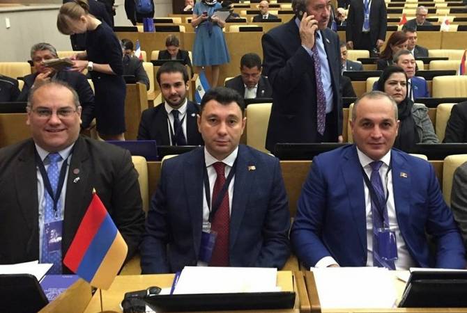 أدعو الجميع لمكافحة الإرهاب، الكذب، العنصرية والاتجار بالمخدرات من خلال الجهود المشتركة -نائب 
رئيس البرلمان الأرميني إدوارد شارمازانوف في مؤتمر دولي بدعوة من مجلس الدوما الروسي-