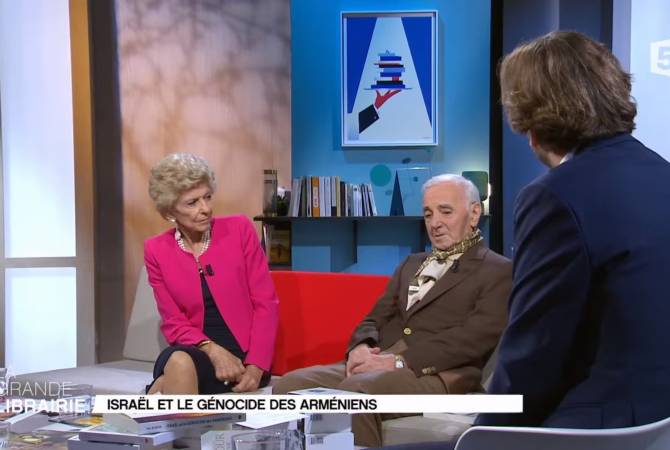 Charles Aznavour, Yair Auron hosted together by French TV show 
