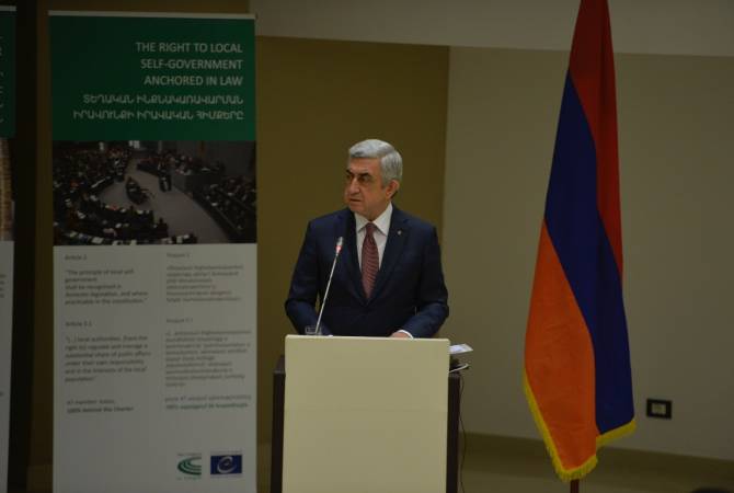 Необходимо принять инновационные подходы к развитию общин: речь президента 
Армении на конференции органов местного самоуправления